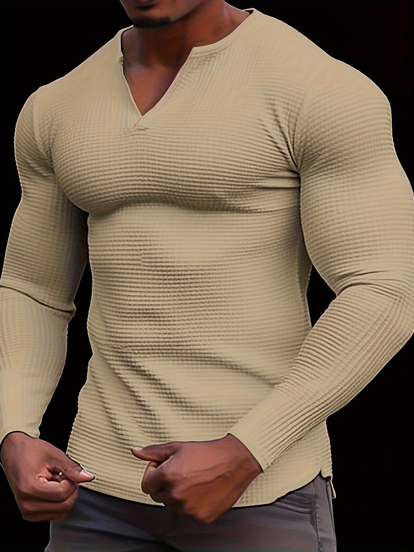 V Neck Long Sleeve T-shirt