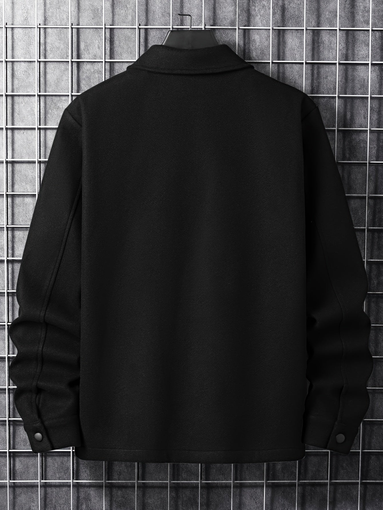 Casual Solid Polyester Jacket