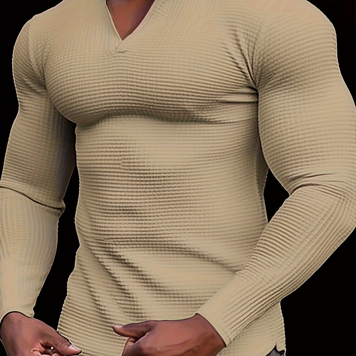 V Neck Long Sleeve T-shirt